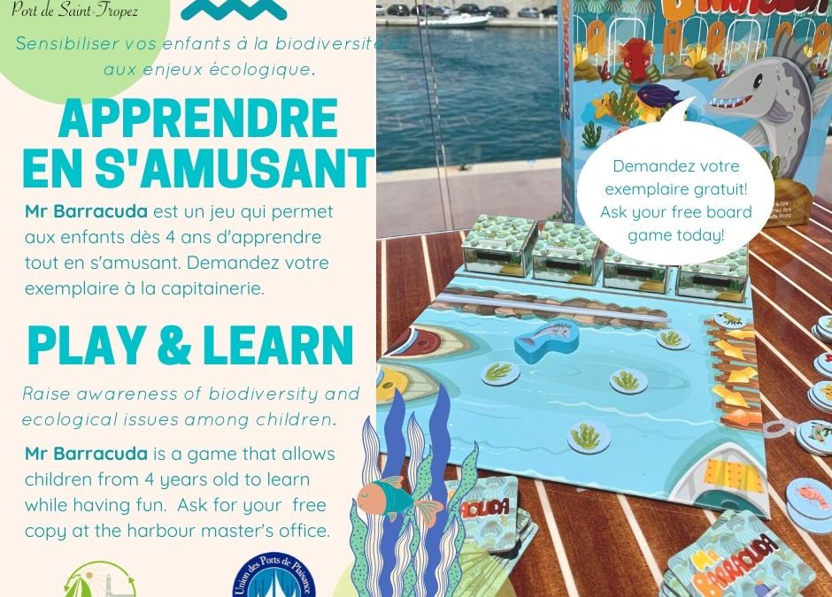 Mr Barracuda, jeu éducatif pour les enfants en distribution libre à la capitainerie.